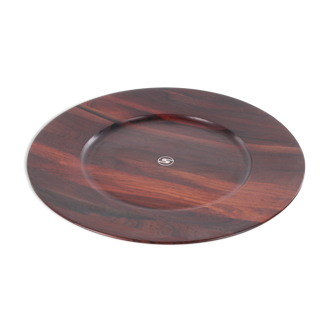 Vintage Rosewood large wooden bottom plate Denmark, 1960s