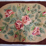 Tapis ancien Américain Hooke fait main 82x134cm, 1900
