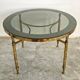 Circular bronze-gilded coffee tables Hollywood Regency Maison Charles