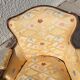Fauteuil bergere Louis XV peint avec coussin amovible
