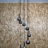 60s 70s Wortmann & Filz cascade lamp ceiling light chrome space age