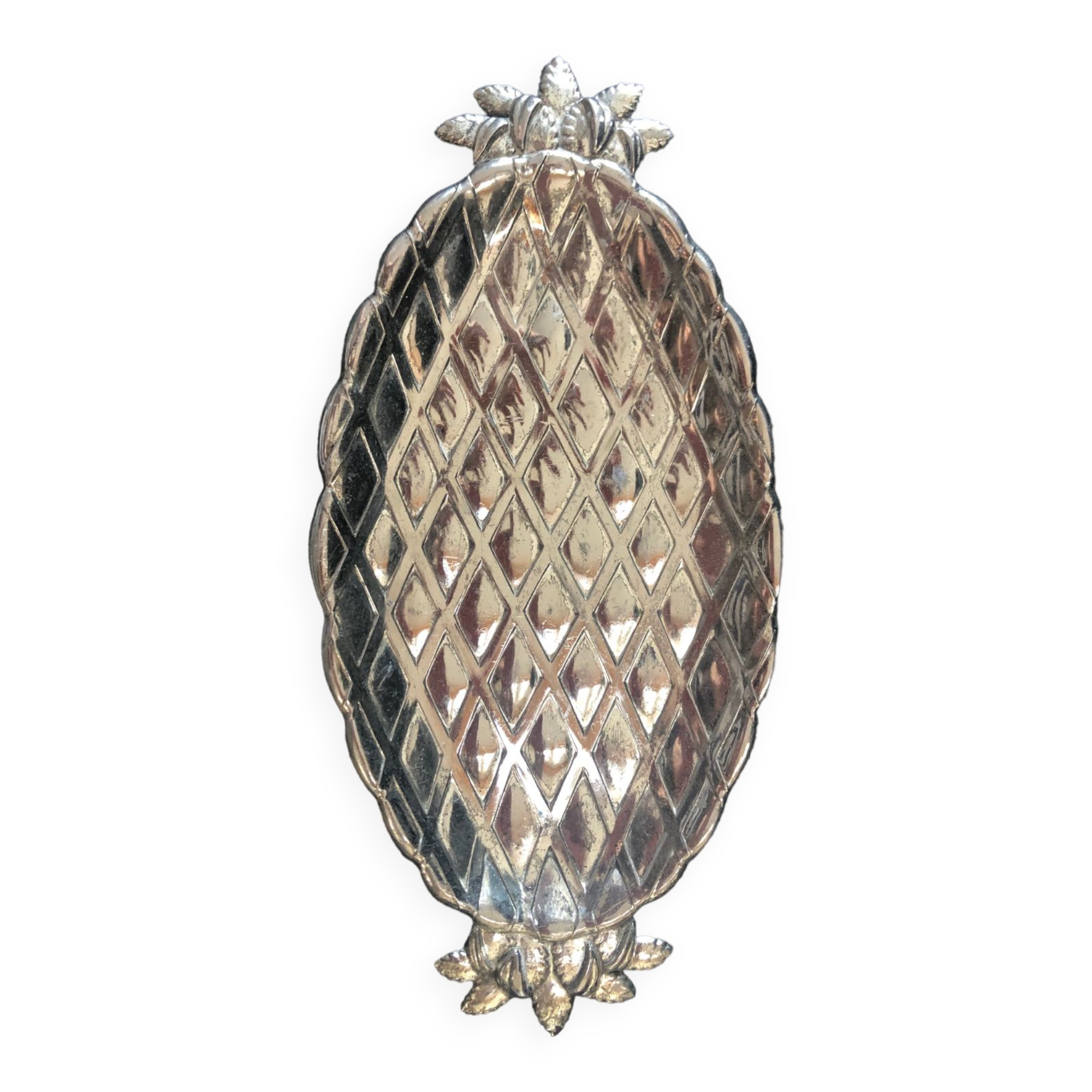 Empty pocket pineapple silver metal '70