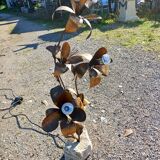 1960s Red Copper Lamp
