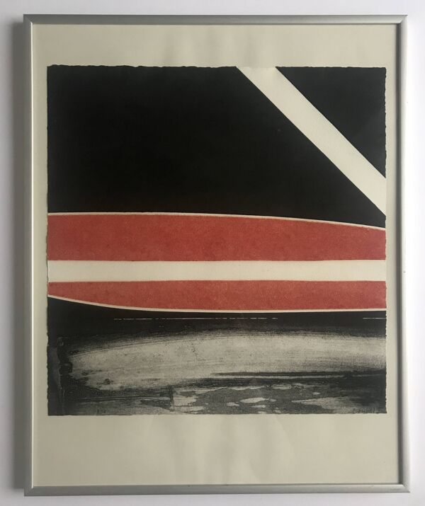 Pierre FICHET, Sans titre, c. 1969. Lithographie gaufrage signée au crayon