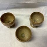 Set of 3 stoneware egg cups