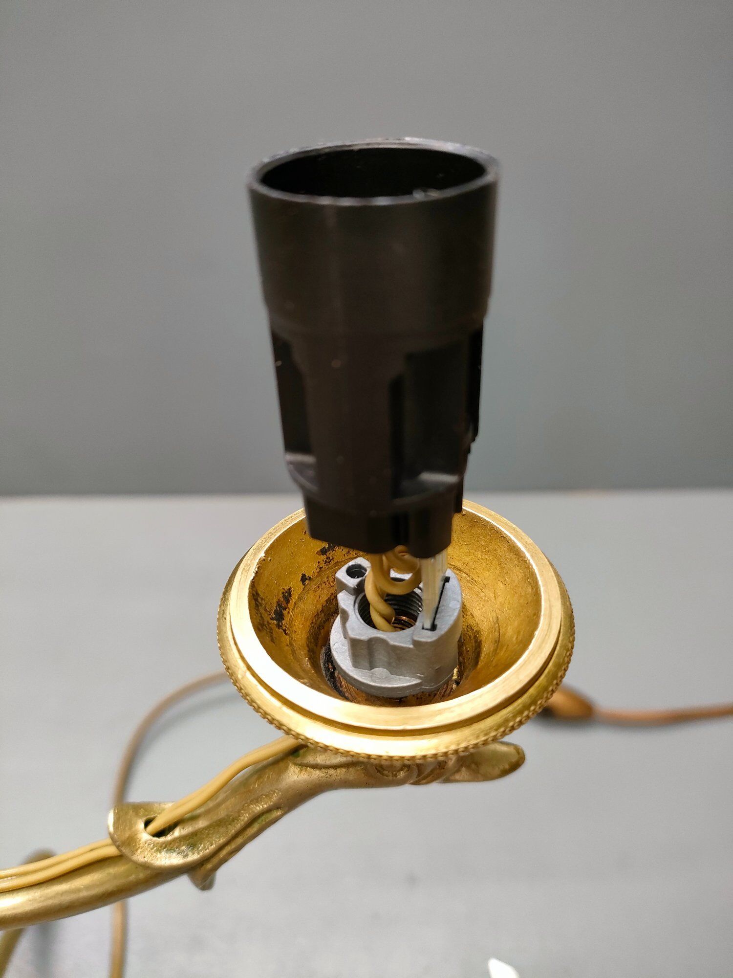 Napoleon III style zoomorphic lamp foot