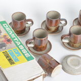 6 tasses à café en grés