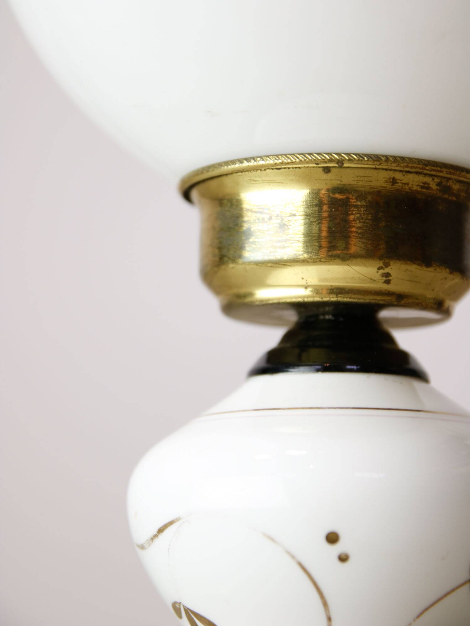 Mid-century Italian Brass & Ceramic Table Lamp, 1960s