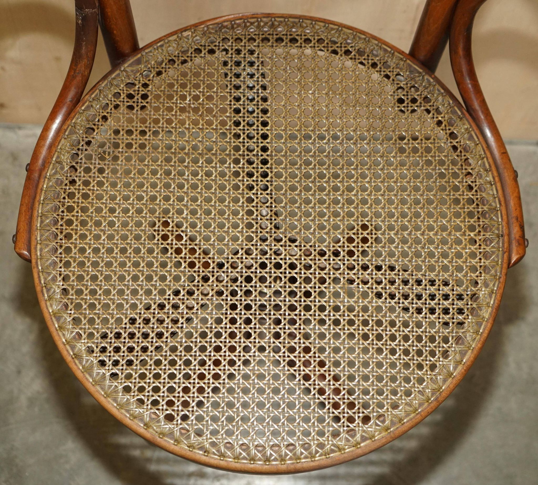 Antique Thonet model no. 3 swivel office armchair