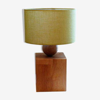 Lamp in rubberwood