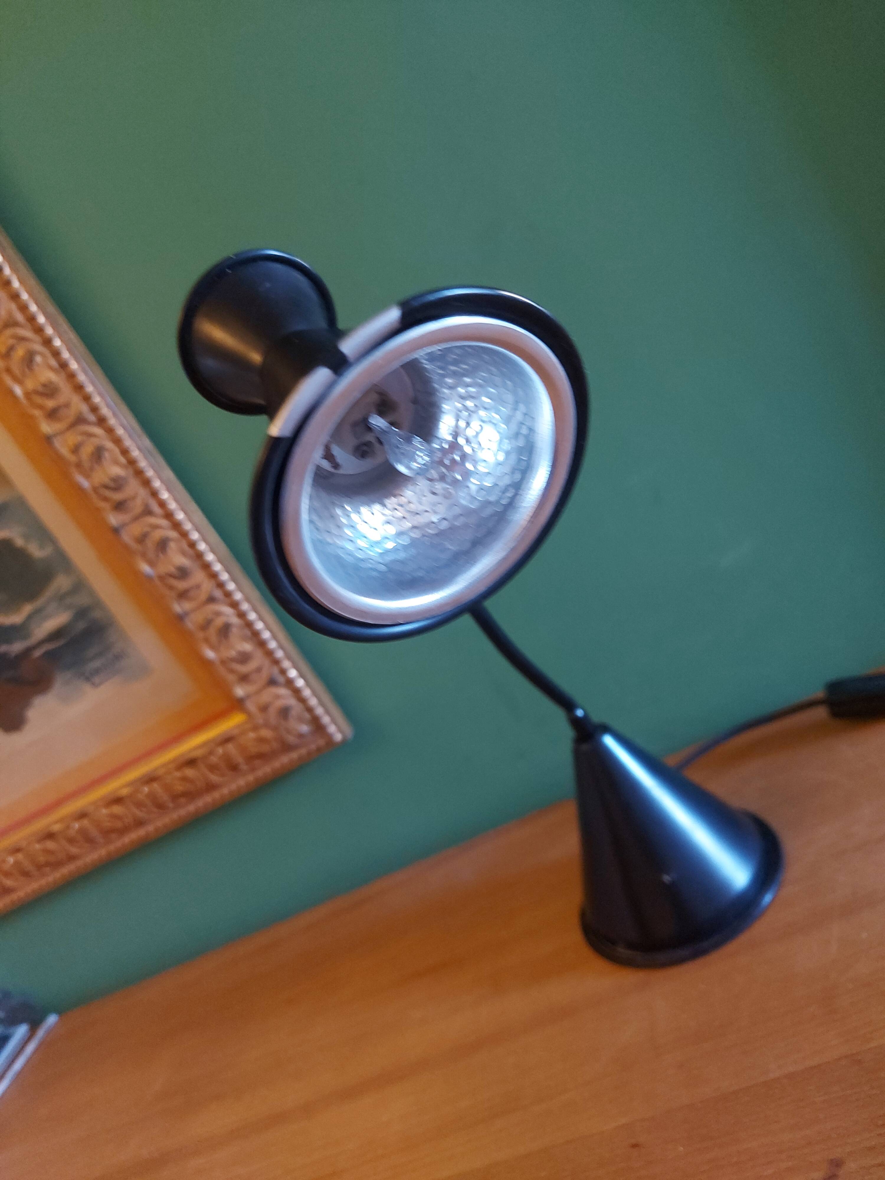 Vintage 80'S lamp with diabolo lampshade, made in Italy