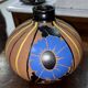 Mael : vase boule en ceramique époque Art Nouveau a décors peint