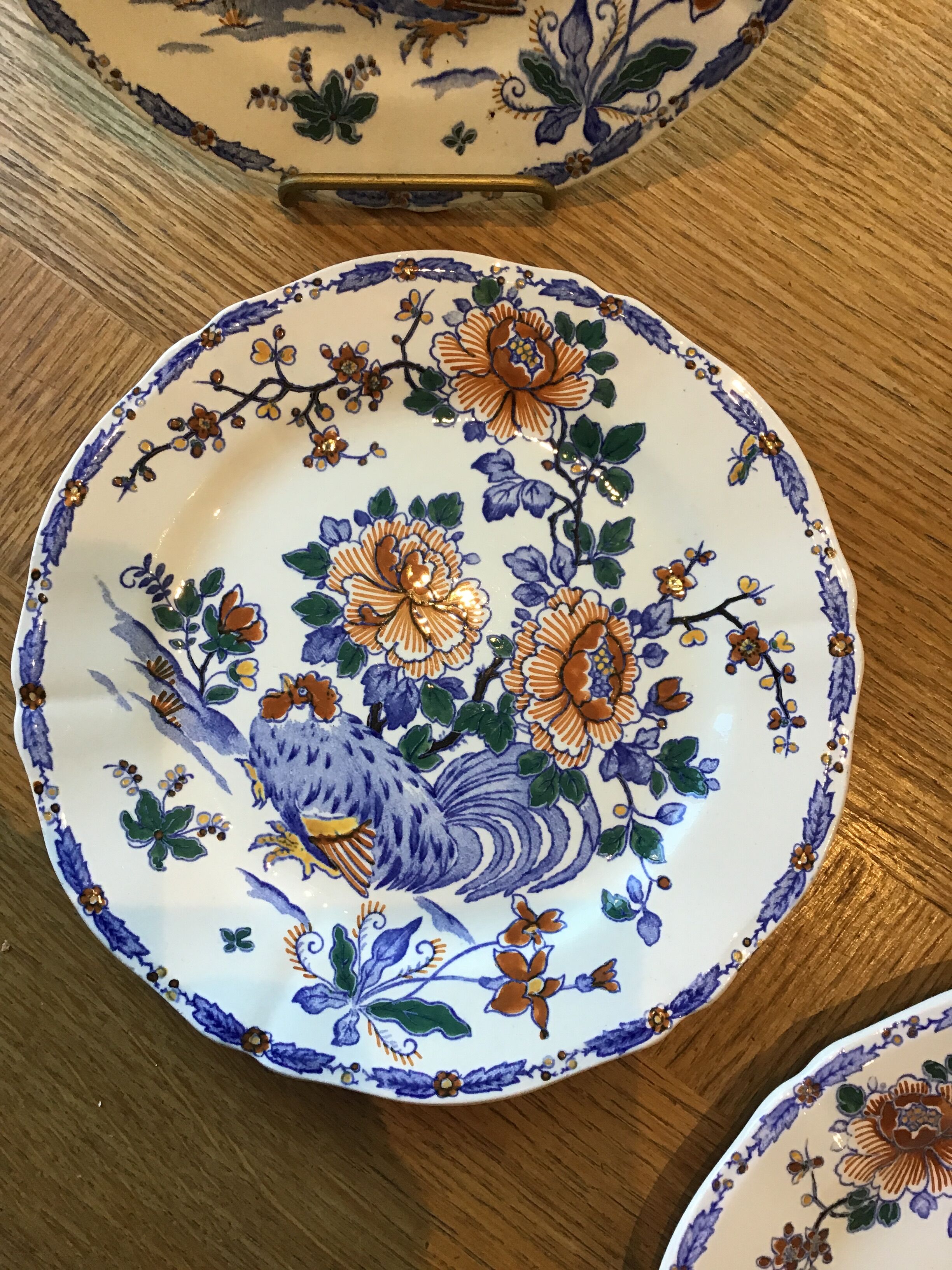 Lot of 6 gien plates to hors d'oeuvres