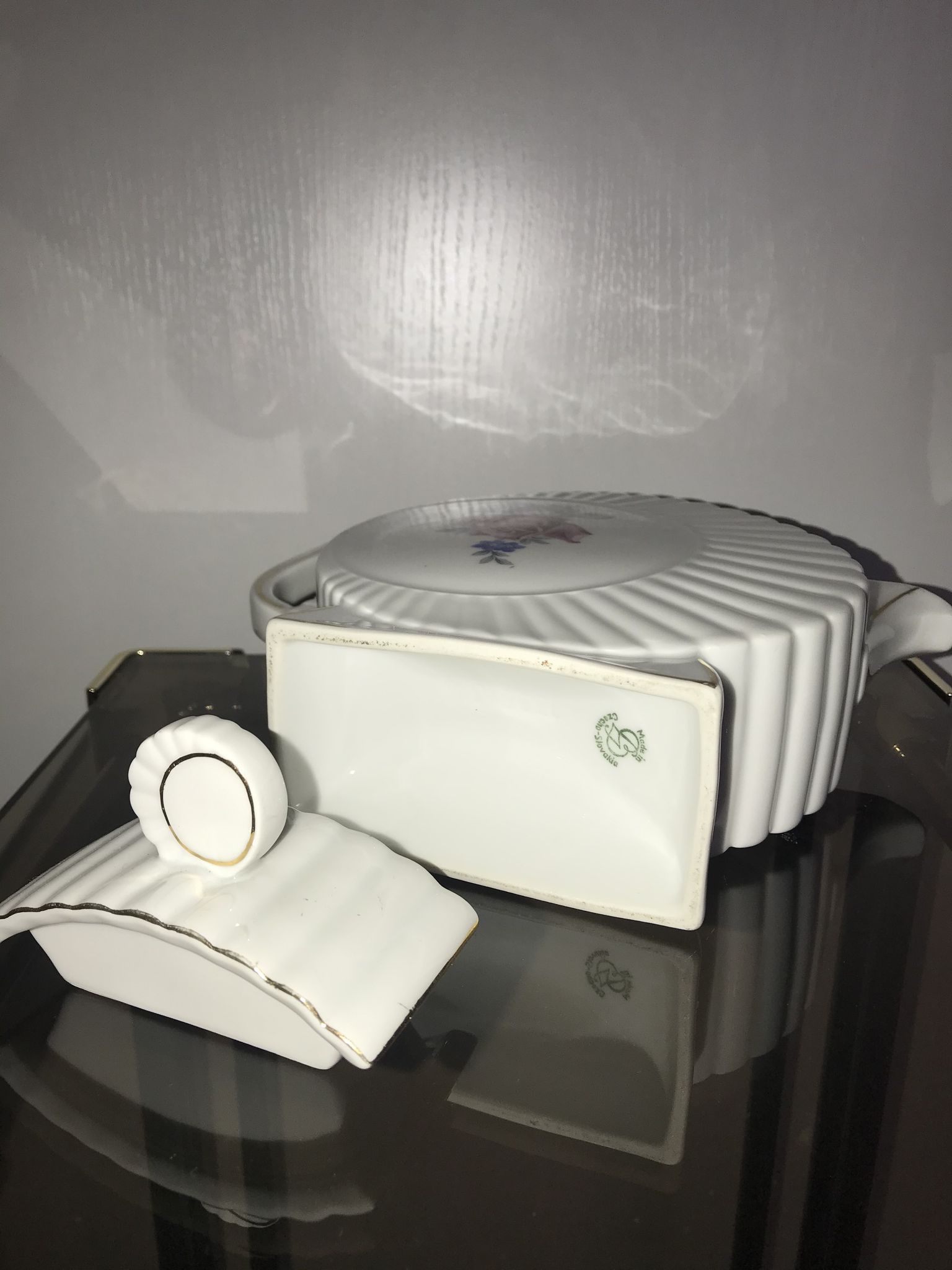 Duo cafetière et sucrier en porcelaine Made in Slovakia
