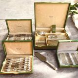 Importante ménagère Christofle Marly métal argenté 74 pièces coffret TBE