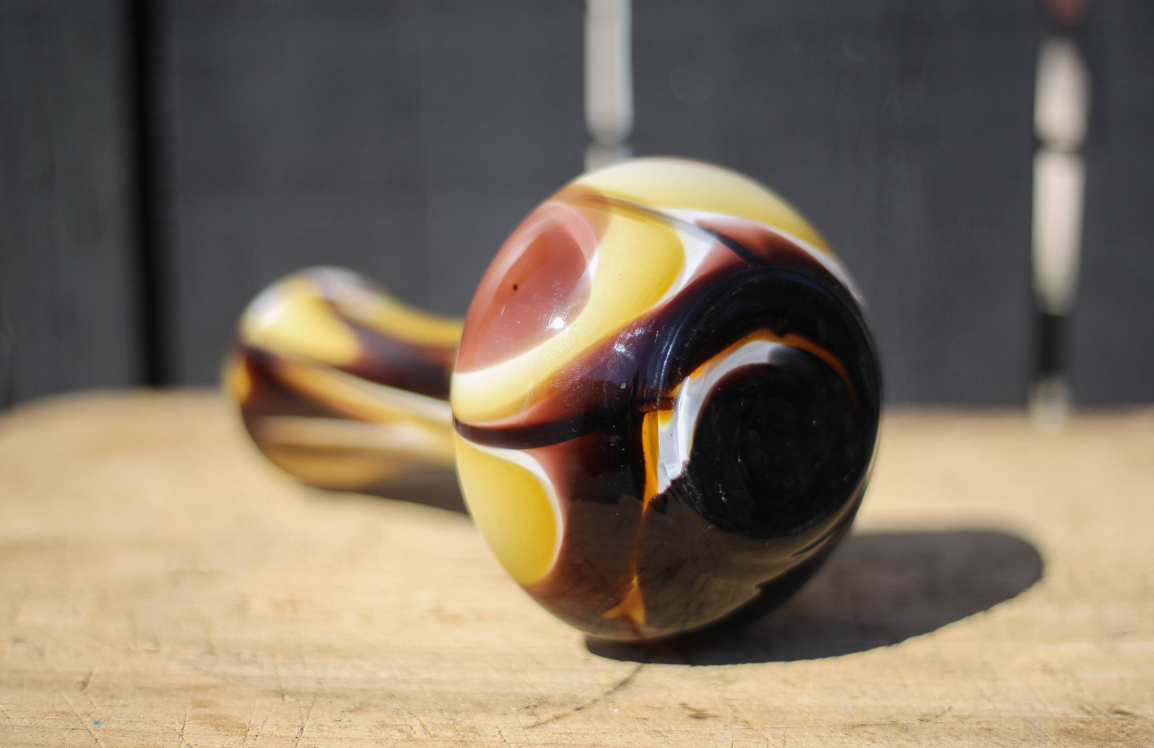 Italian opaline vase, flower pot, flower vase, blown glass, retro, interior decoration