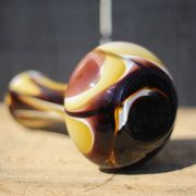Italian opaline vase, flower pot, flower vase, blown glass, retro, interior decoration