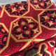 Handmade bedspread vintage red black and beige