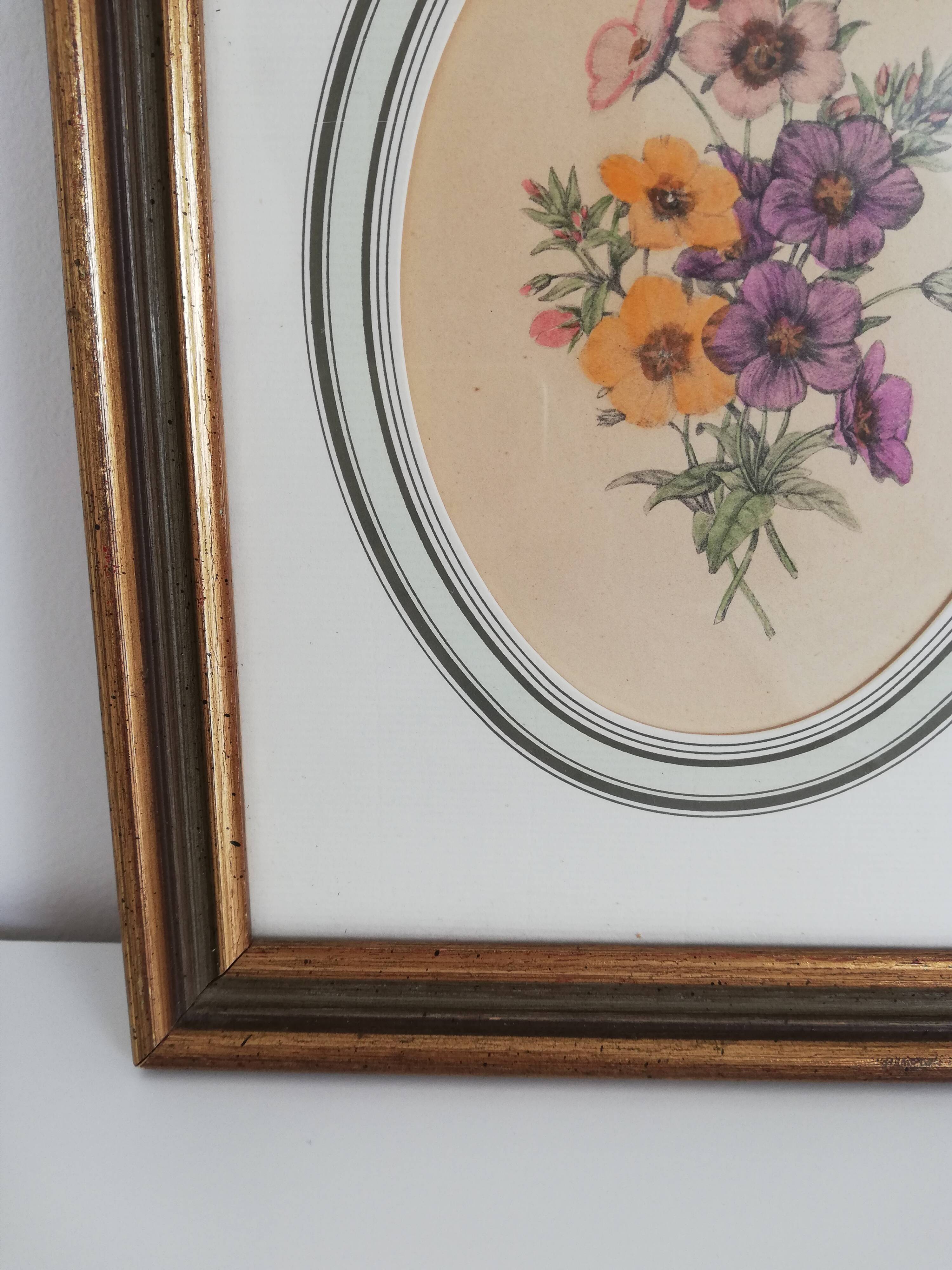 Old watercolor frame 1950