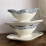 Choisy le roi "Champigny" iron clay sauceboats