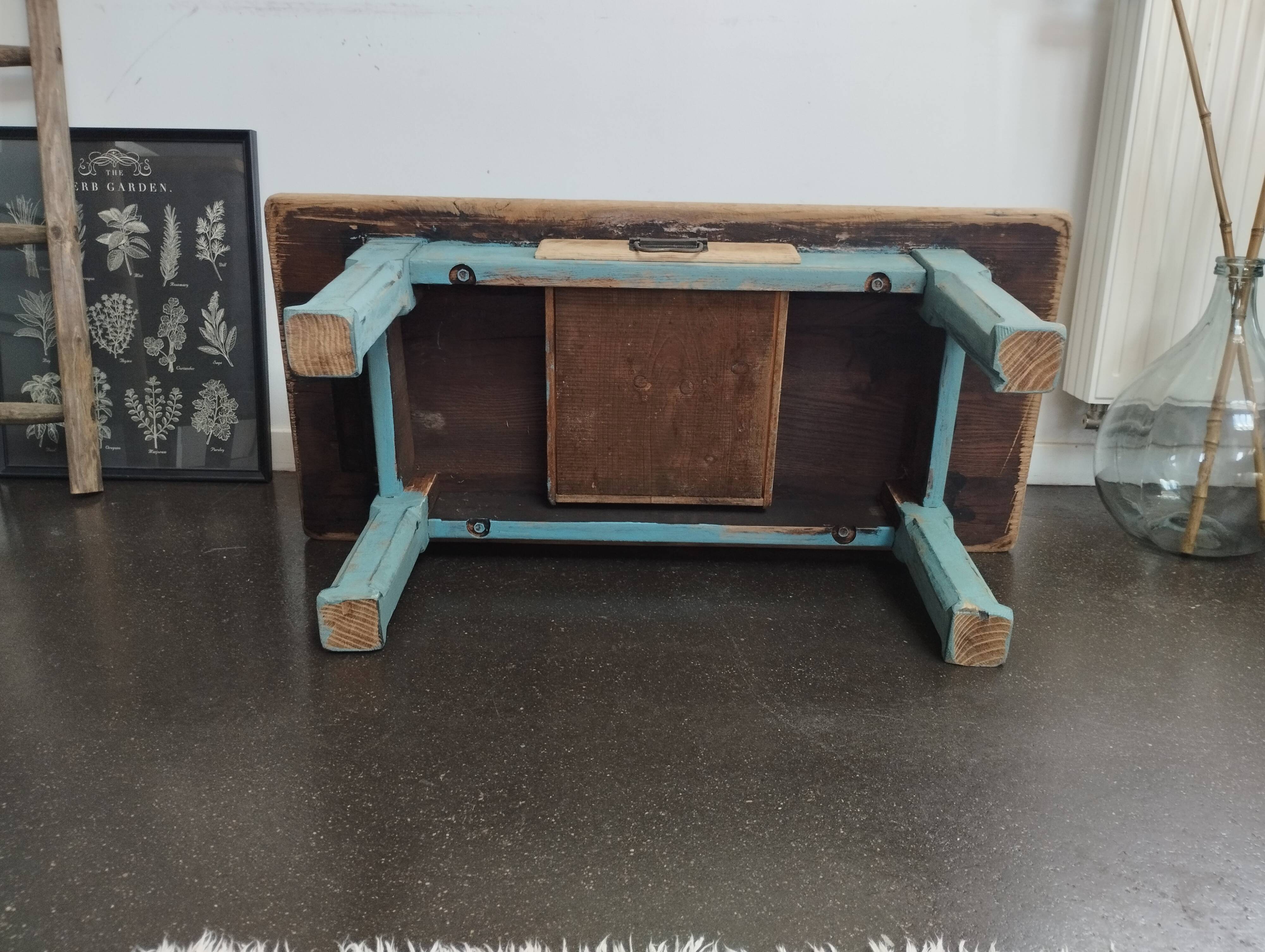 Small solid wood bench/coffee table