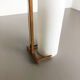 Teak and Glass Wall Sconces Light by Uno & Östen Kristiansson for Luxus, Sweden