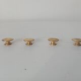 Pair of vintage brass "lens" knobs/furniture handles