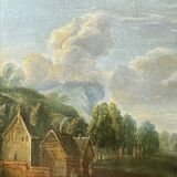 Pair of small paintings, Entourage of Jan Peeter Verdussen, oil on panel, 18th century