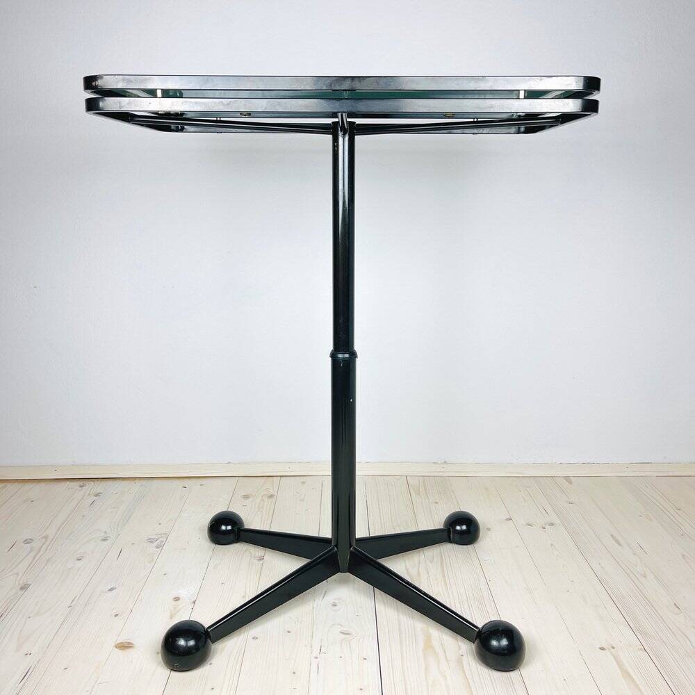 Large black Italian coffee table by Allegri Arredamenti, 1970s.