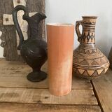 Vase terracotta roll enamelled interior