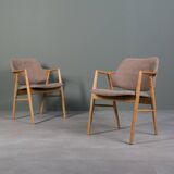 Designer Scandinavian Ash Wood Armchairs