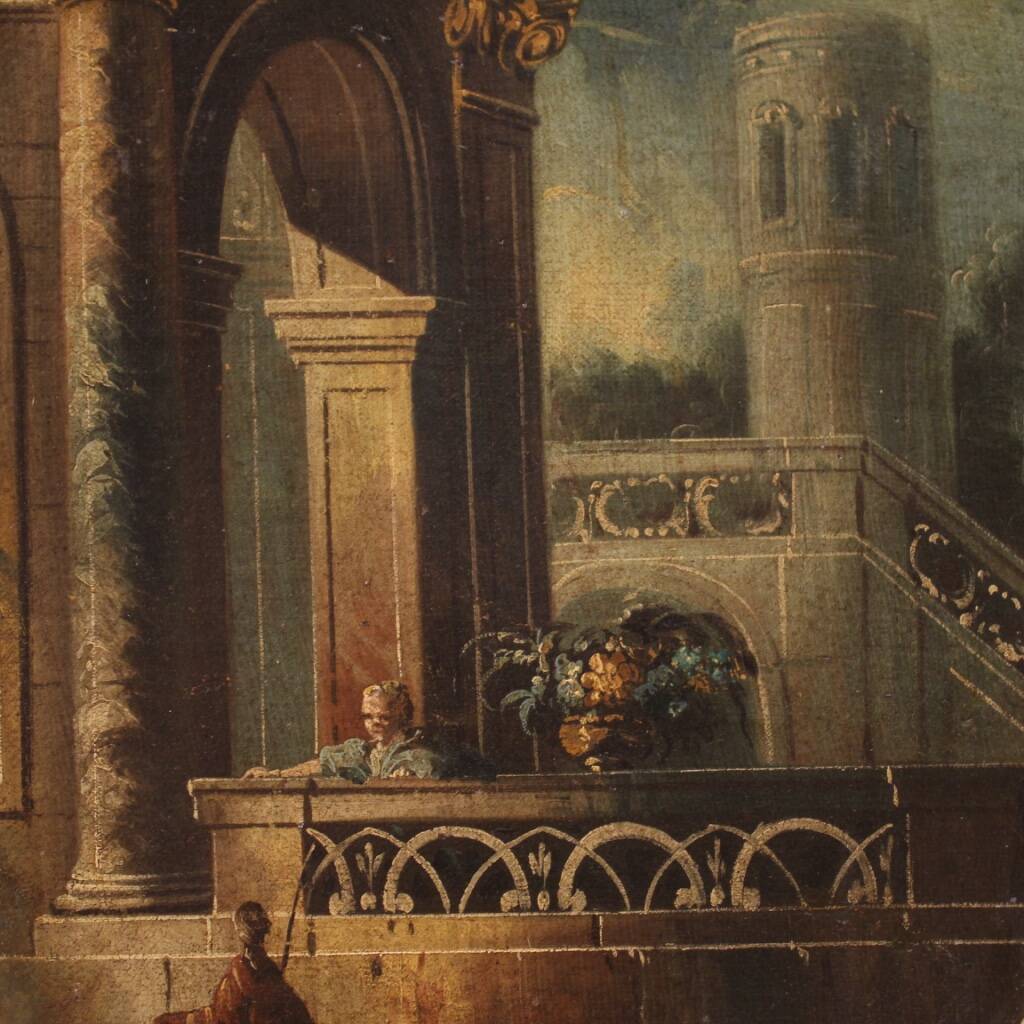 Peinture italienne Caprice architectural du XVIIIe siècle