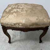 Louis XV style stool in solid walnut, 20th century