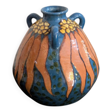 Vase céramique Émile Simonod – Art déco – Pièce rare