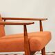 Scandinavian modern chair orange corduroy H.Lis 