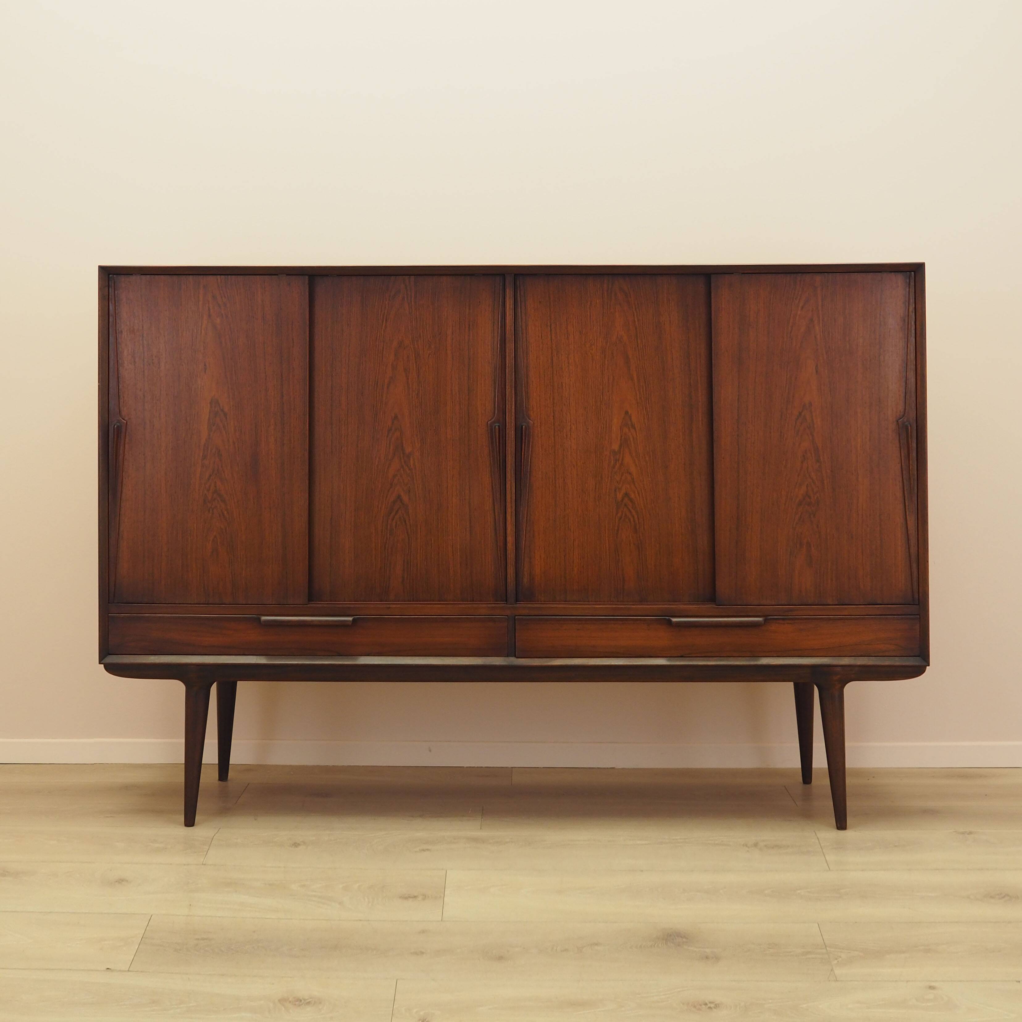 Rosewood highboard, Danish design, 1970s, manufacturer: Omann Jun
