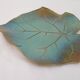Ceramic Dish Vine Leaf Signature to identify X Luc (40cm)