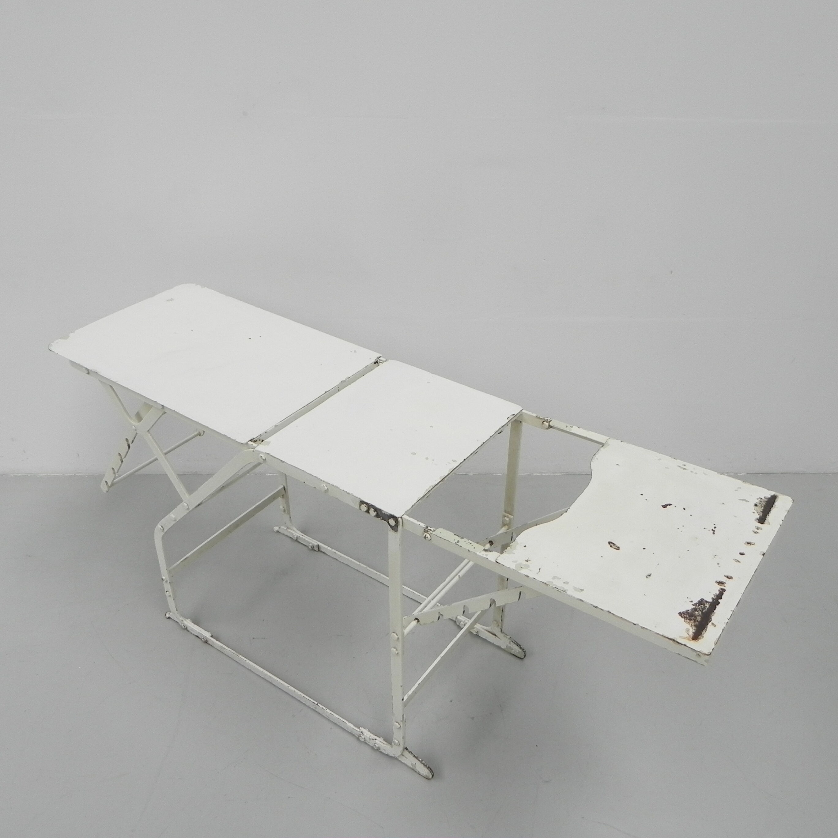 Industrial side table, hospital bed