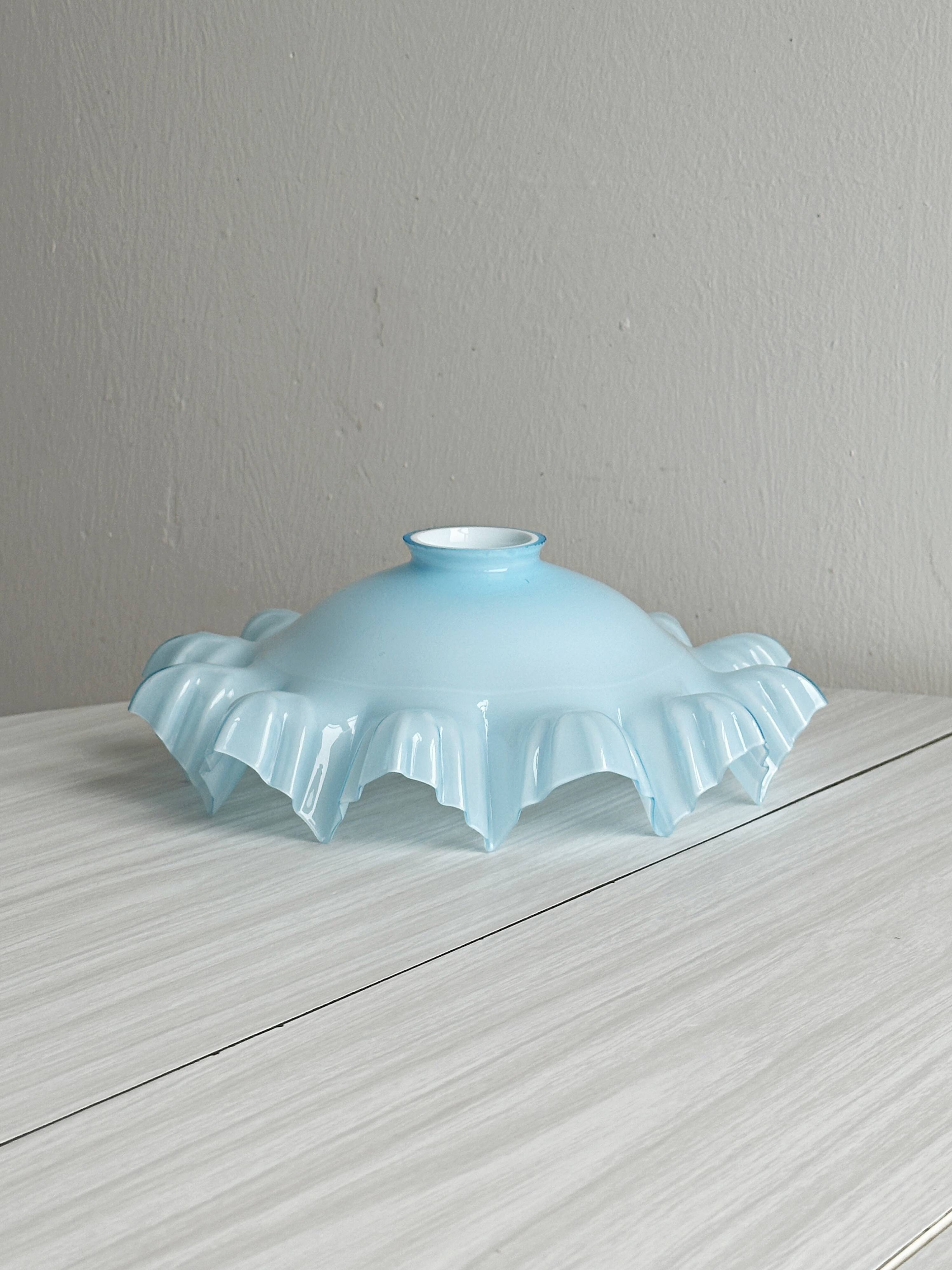 blue opaline glass pendant lamp