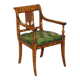 Chesterfield leather office chair with Dutch marquetry