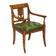 Chesterfield leather office chair with Dutch marquetry