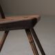 Small alpine chair in solid pine, folk art, early 20th century.