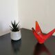 Spanish opaline red glass cup