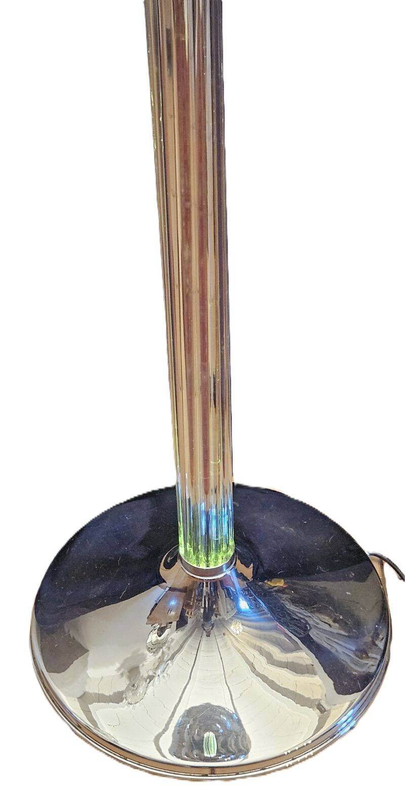 G. frattini pour relco lampadaire vintage chrome et tiges en verre