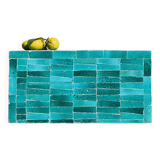 Table basse en Zellige moderne bleu turquoise