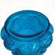 Grande carafe vintage en verre bleu piscine