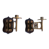 Pair of wall candle holders