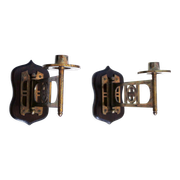 Pair of wall candle holders