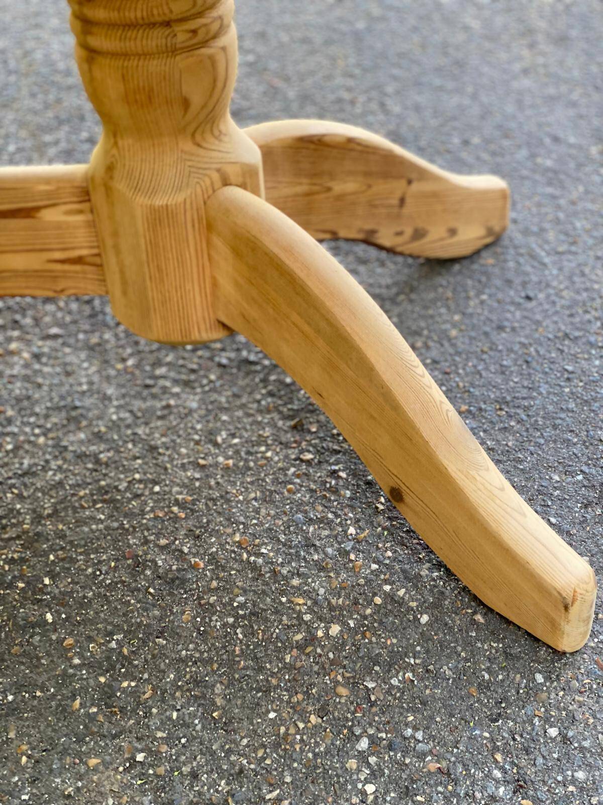 Table à manger de ferme extensible rénovée en bois brut XXème 160cm