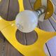Suspension in orange-yellow metal by Pierre Disderot (1920-1991)